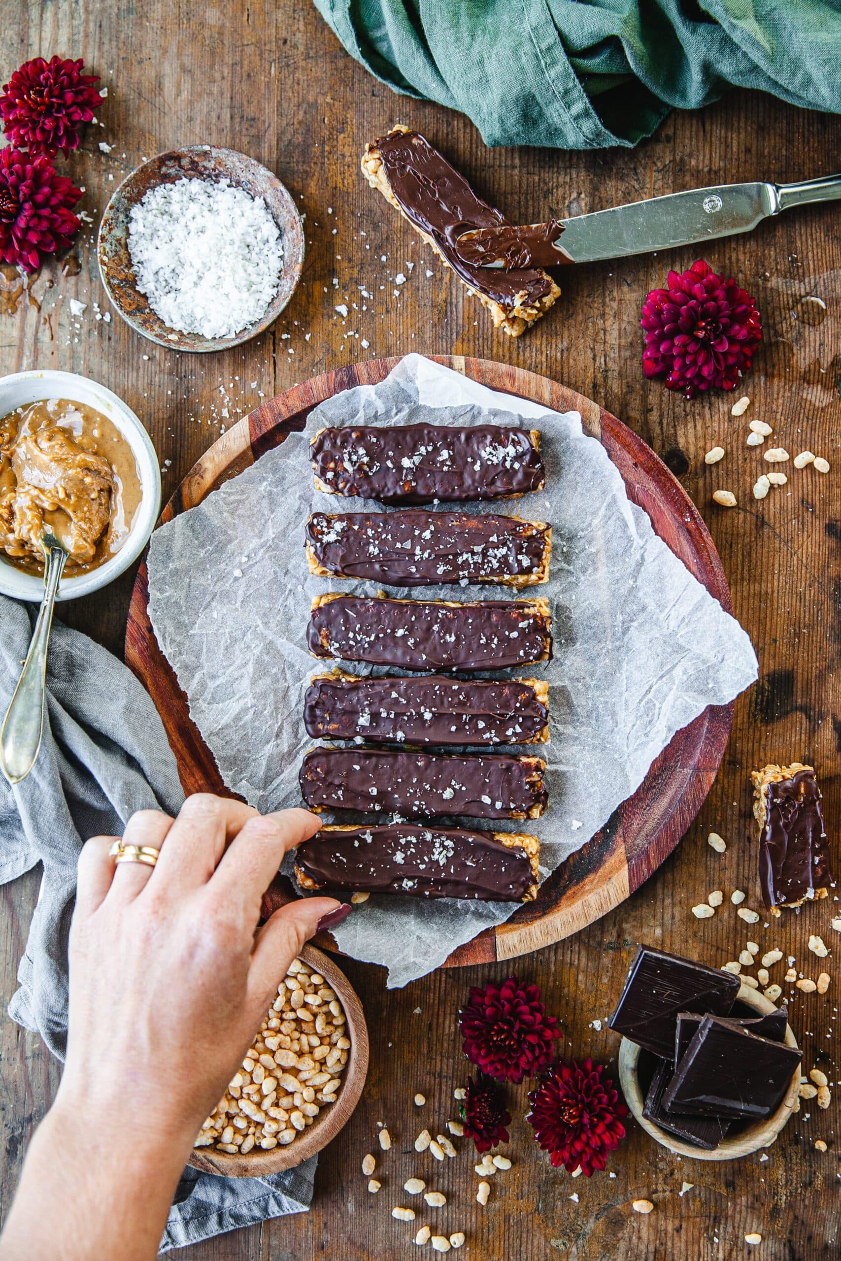 Hemgjorda energibars med jordnötssmör