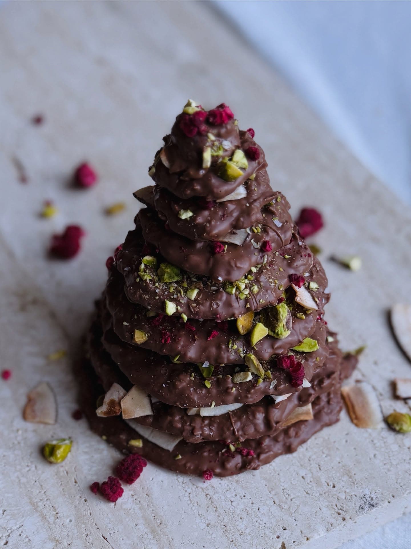 Julgransträck med choklad och krisp