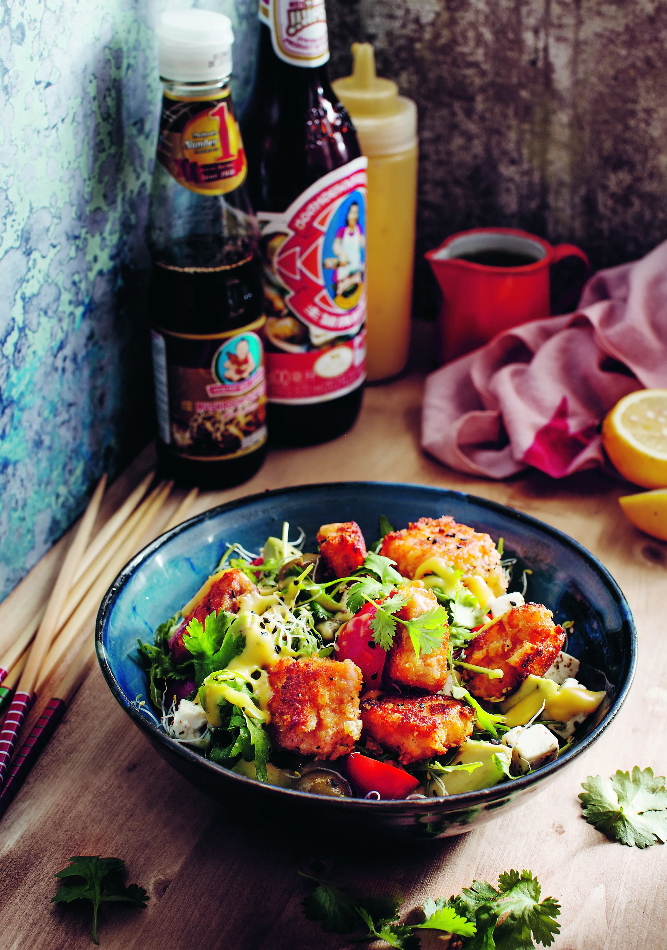 Laxsallad med brynt smör-majonnäs