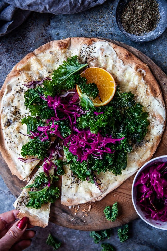 Julpizza på libabröd med julmatsrester