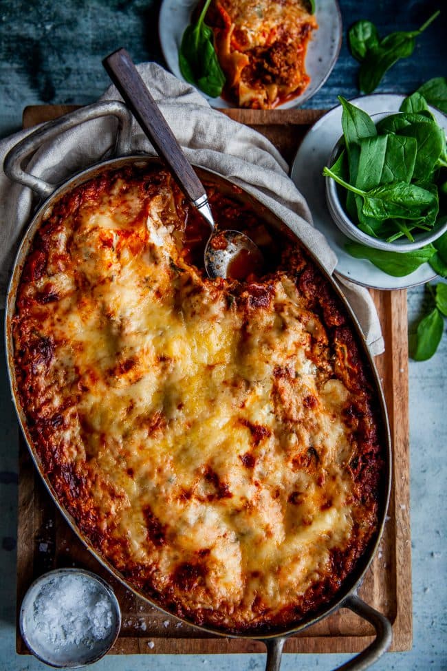 Vegetarisk lasagne med ajvar