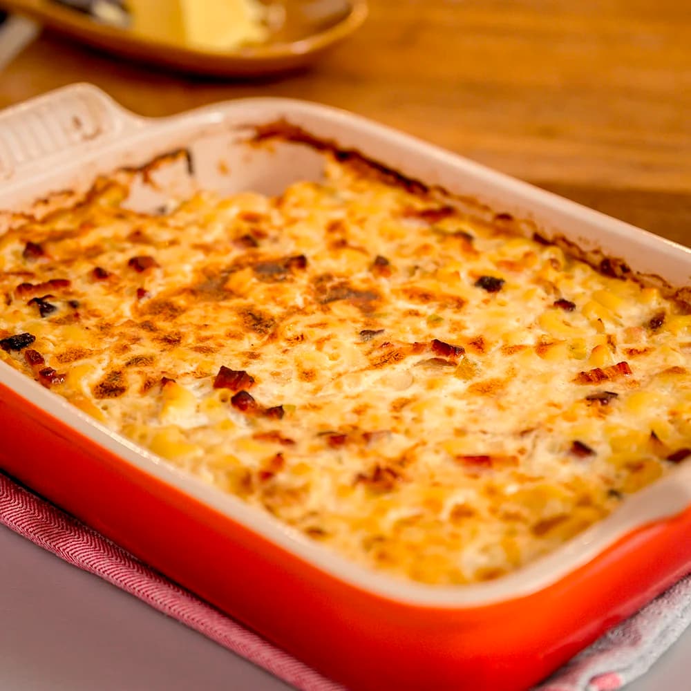 Makaronipudding på kallrökt lax