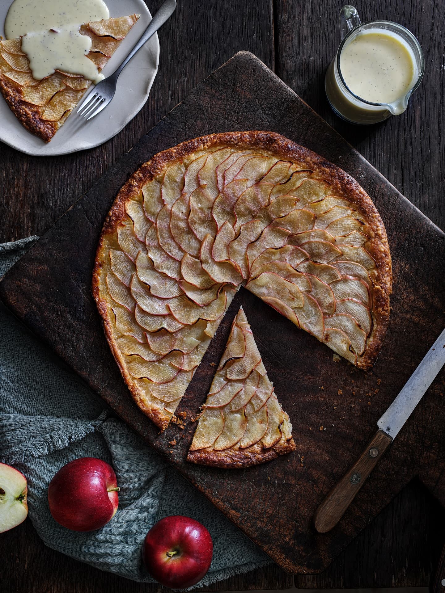 Tarte fine med vaniljsås