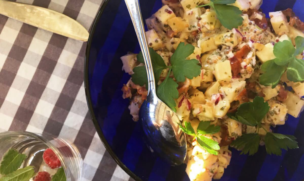 Rostad Rotsellerisallad med Bacon