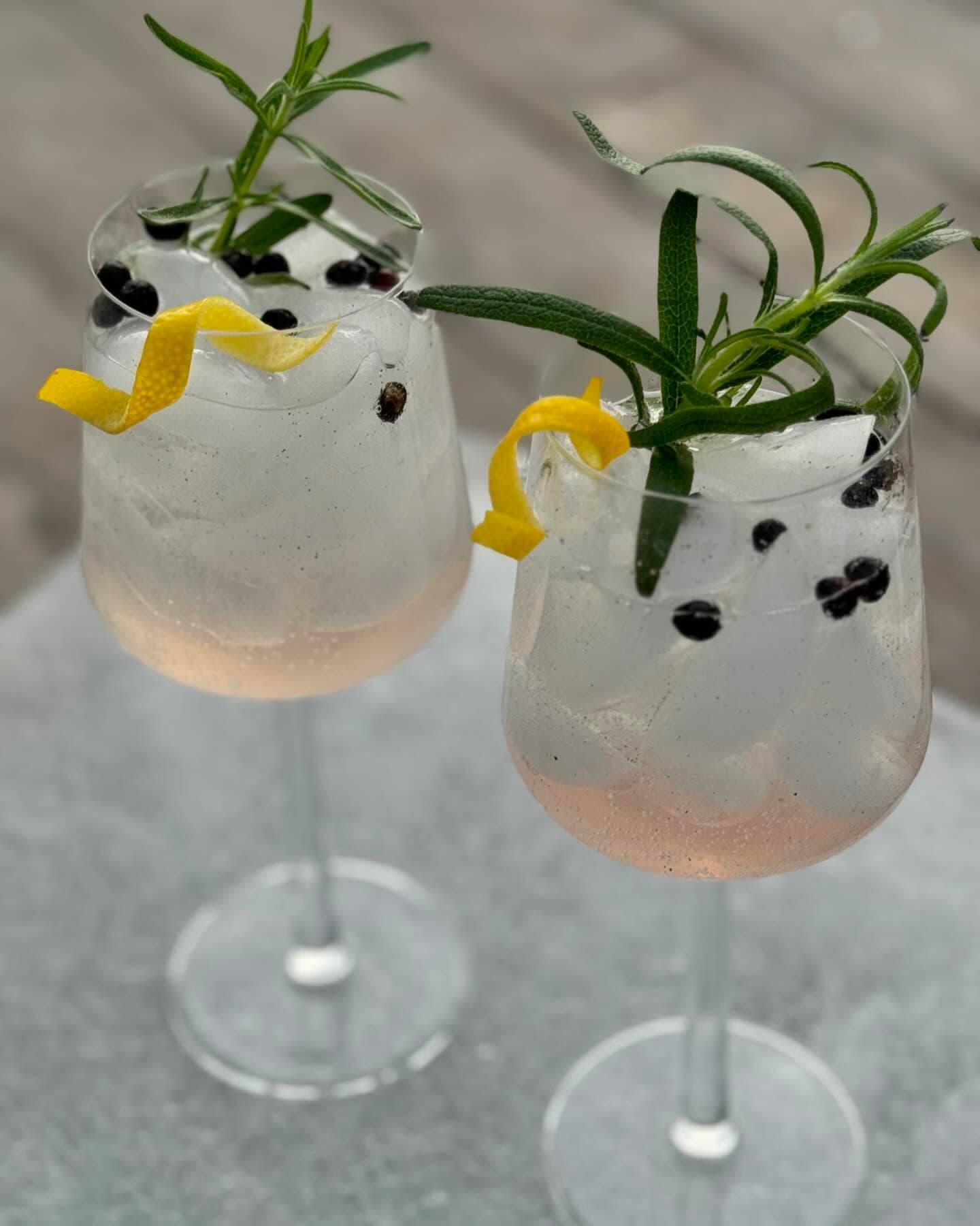 Rosmarin och rabarber Gin & Tonic