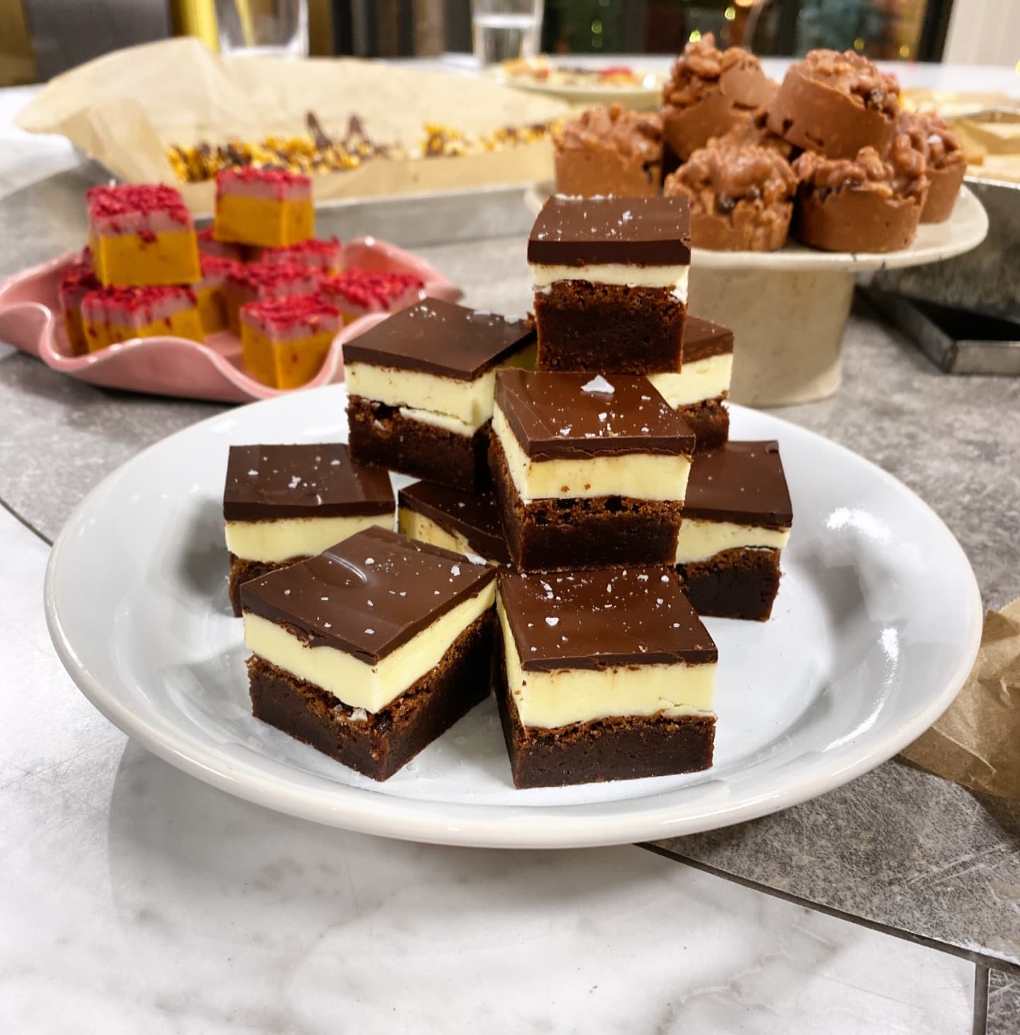 Brownies med mintfrosting