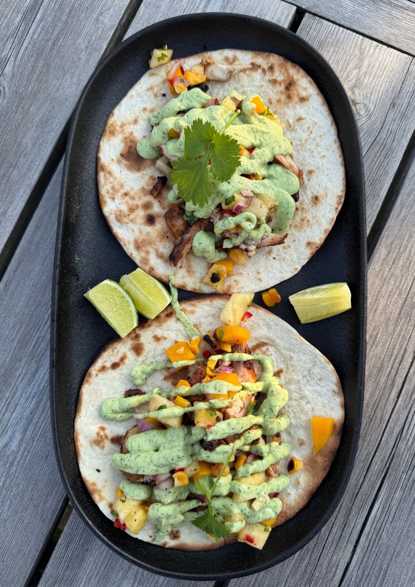 Jerk chicken tacos