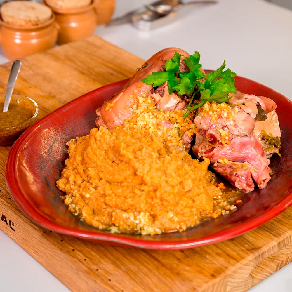 Fläsklägg Med Rotmos