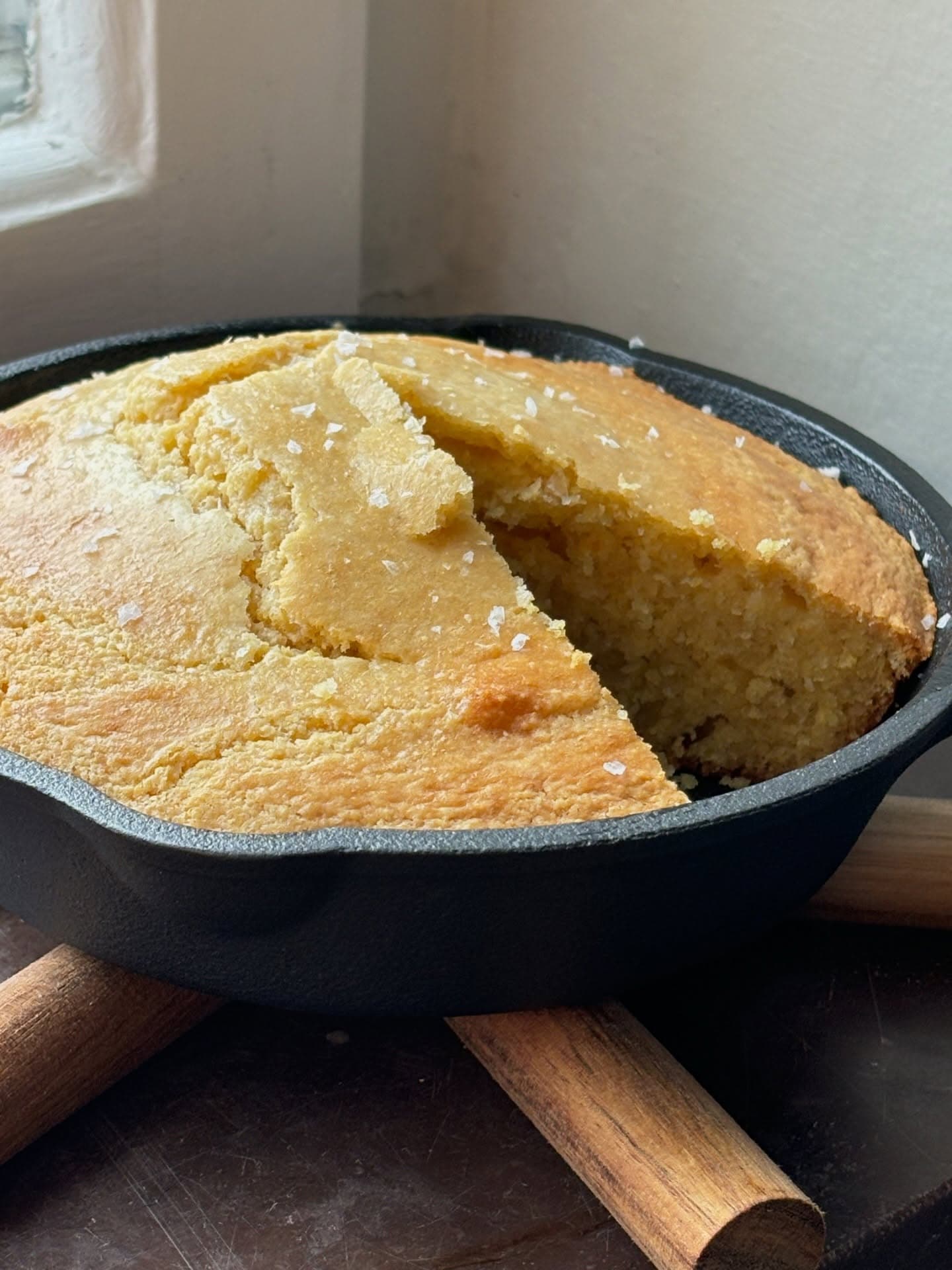 Cornbread i gjutjärnspanna
