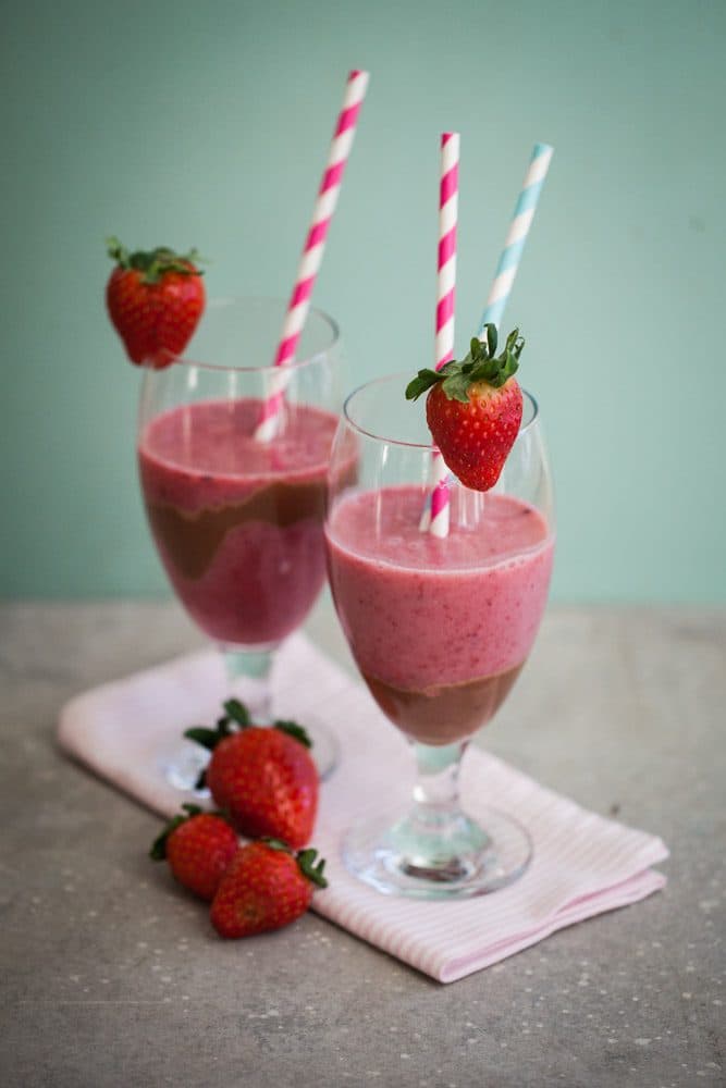 Nutella och bärsmoothie