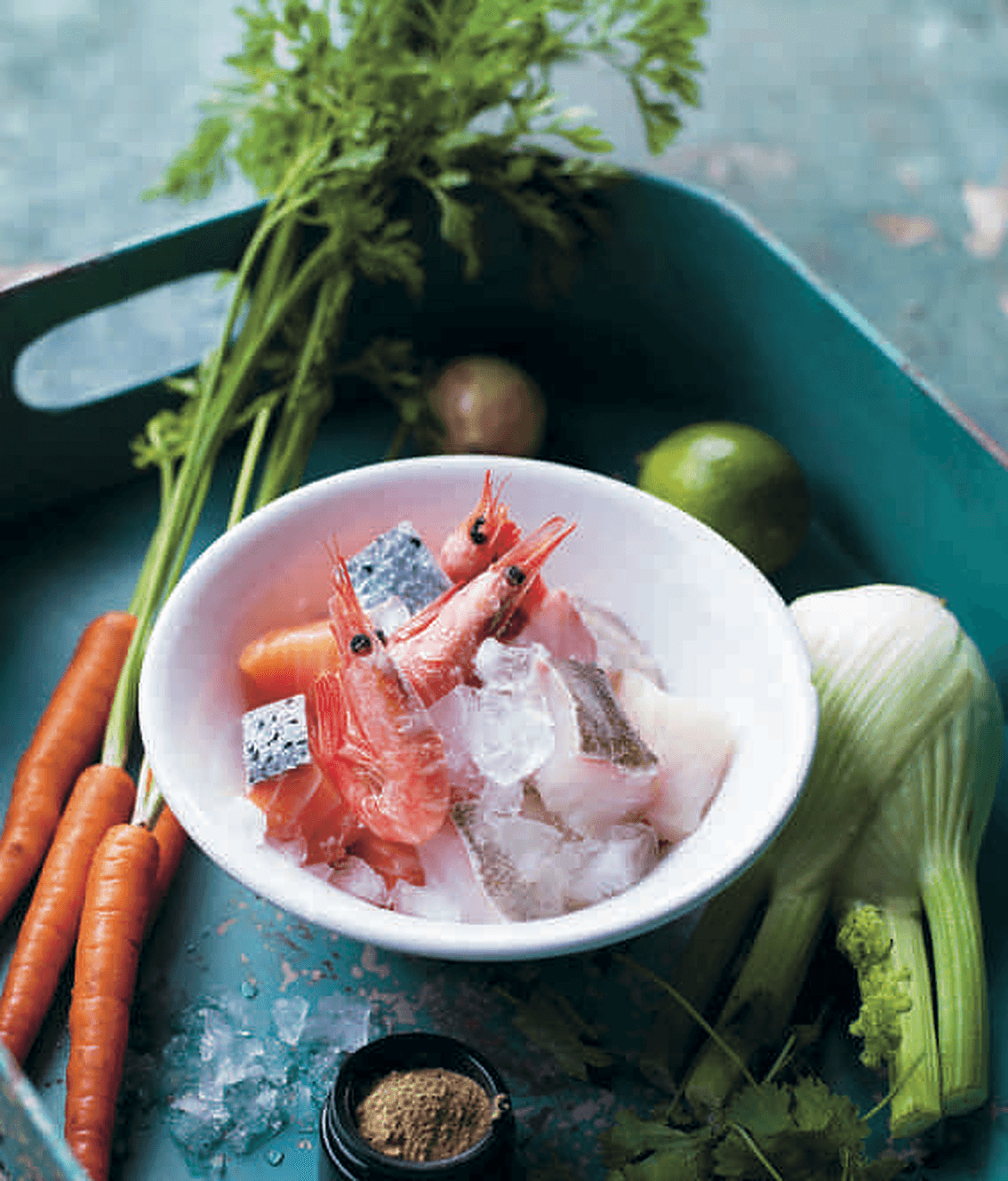 Fisksoppa med mald lakritsrot och fänkålstopping