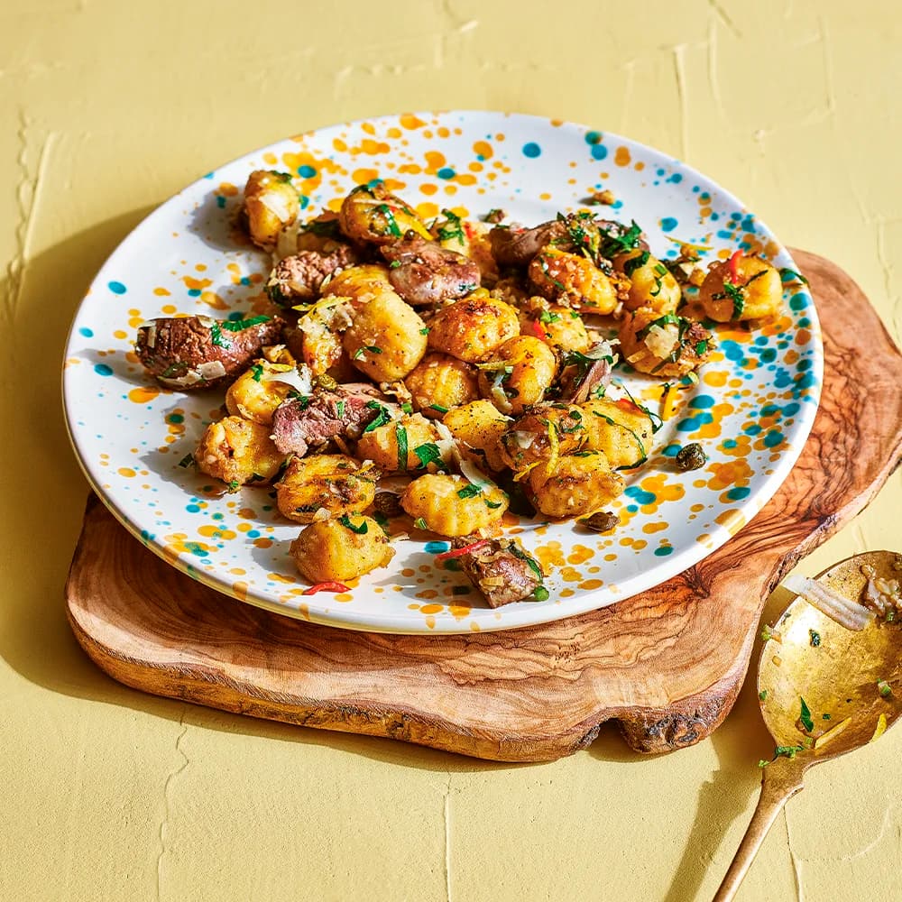 Gnocchi med lever och kapris