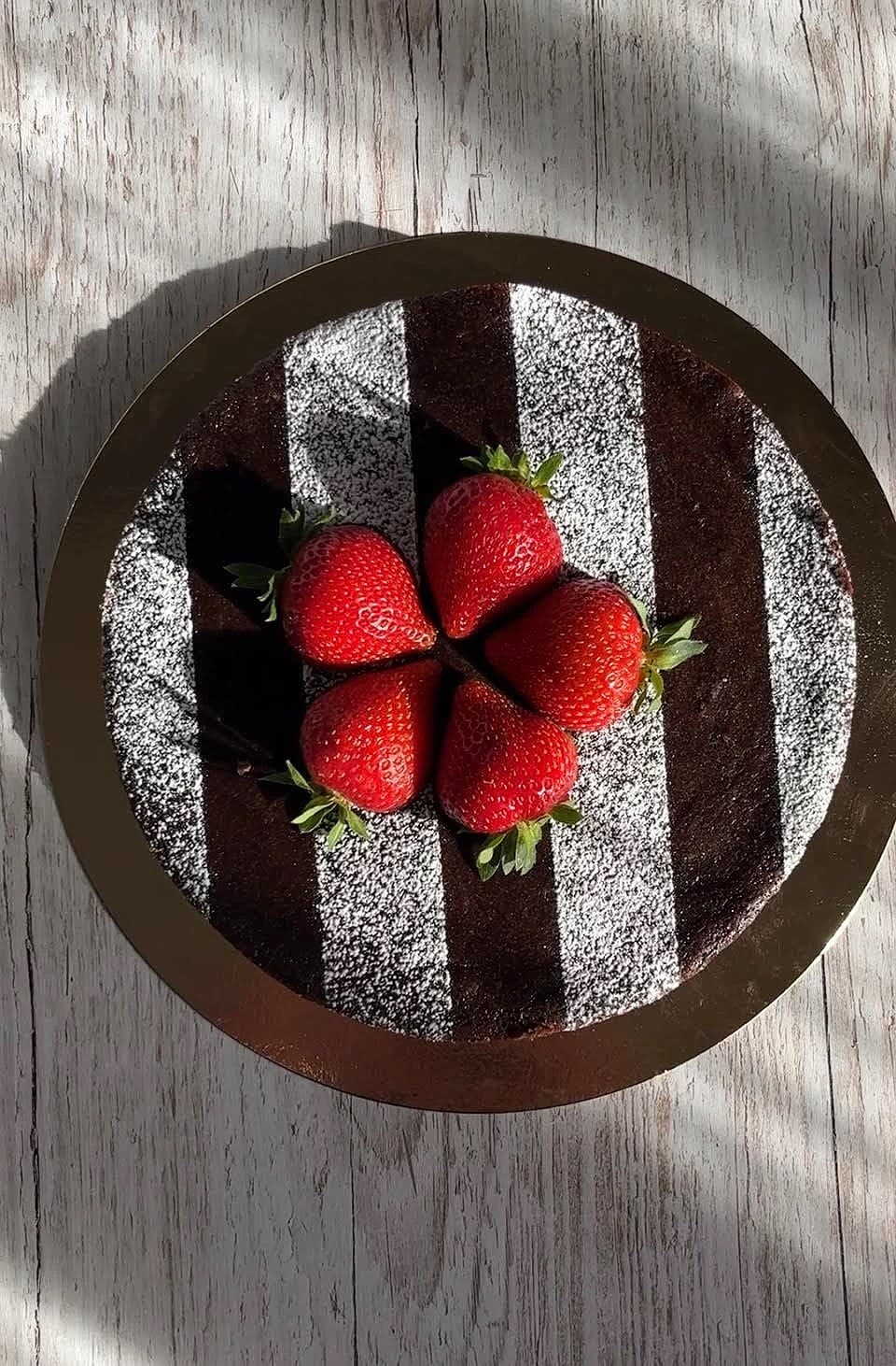 Dekorerad kladdkaka
