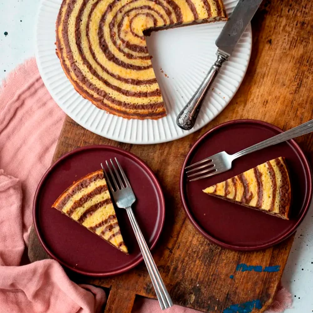 Randig tigerkladdkaka