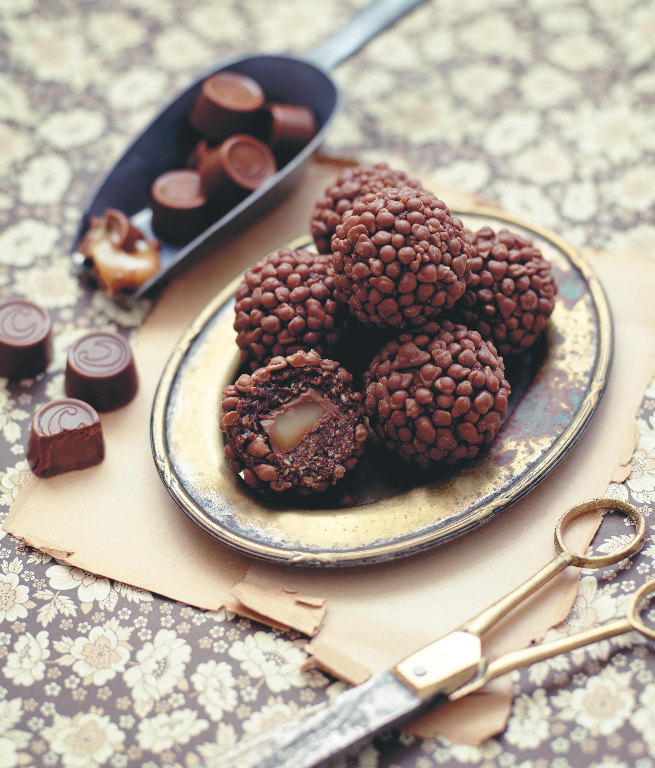 Chokladbollar med inbakad Center