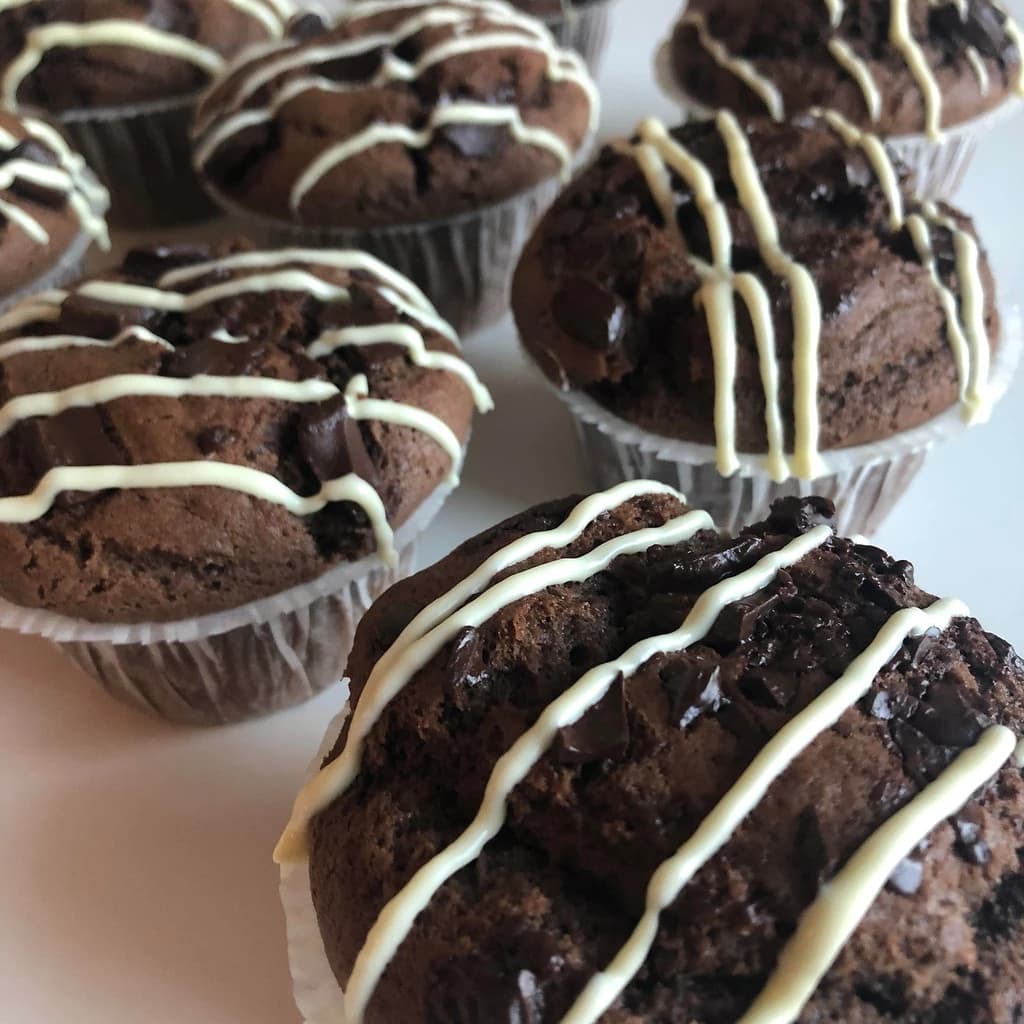 Stora chokladmuffins