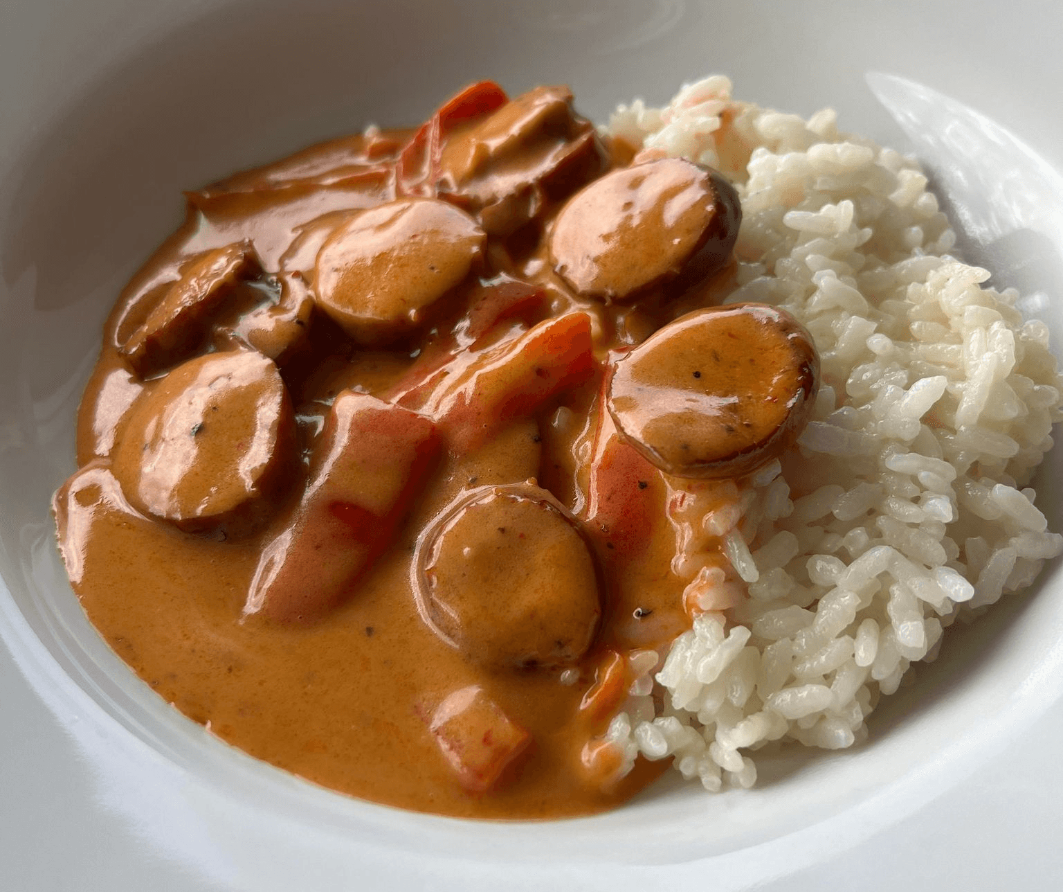 Korvgryta med paprika