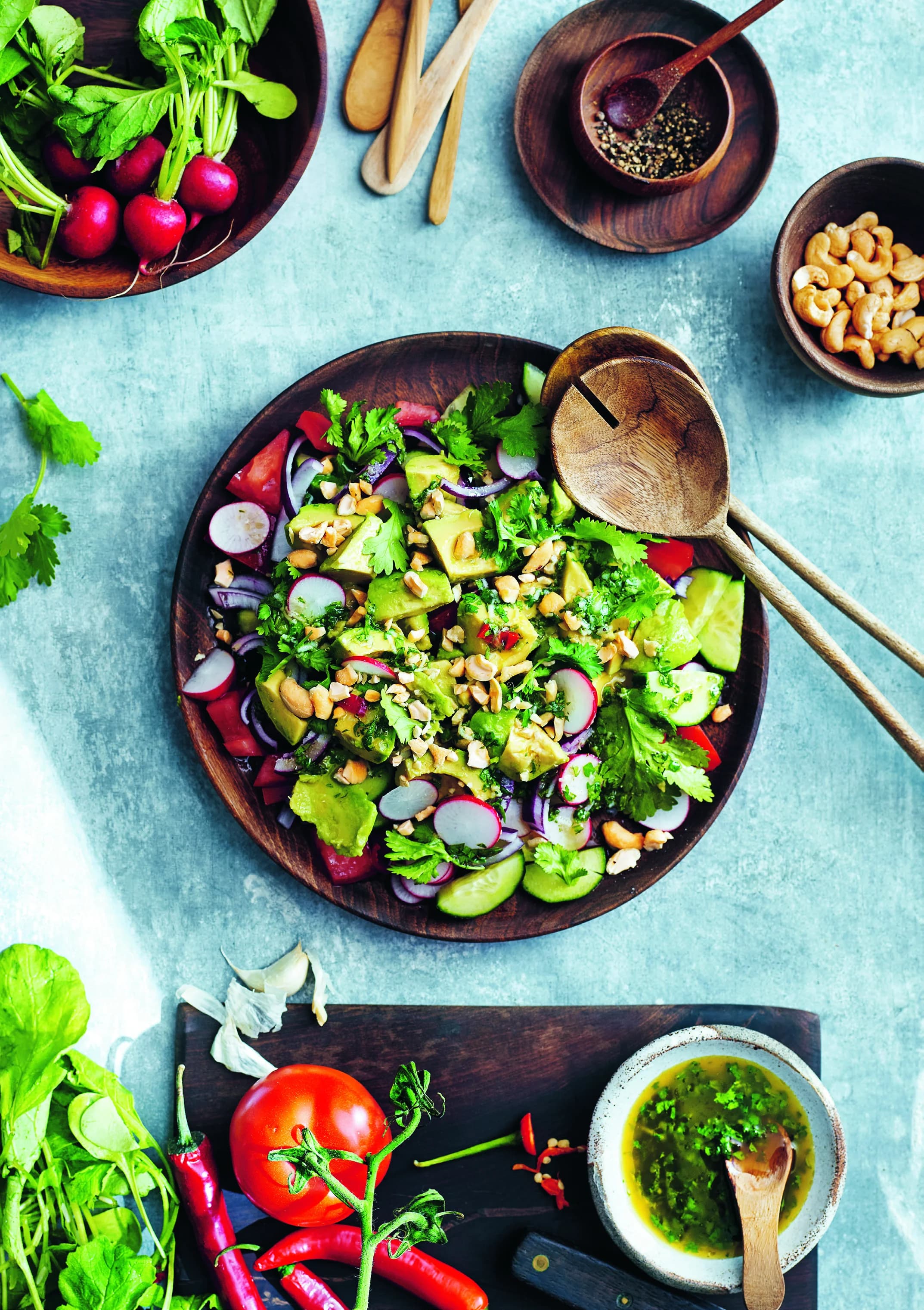 Sallad från södra Afrika med ingefärsdressing