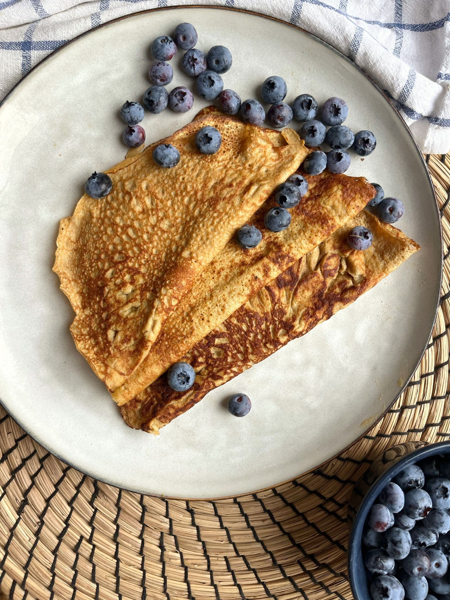 Pannkakor med sötpotatismjöl