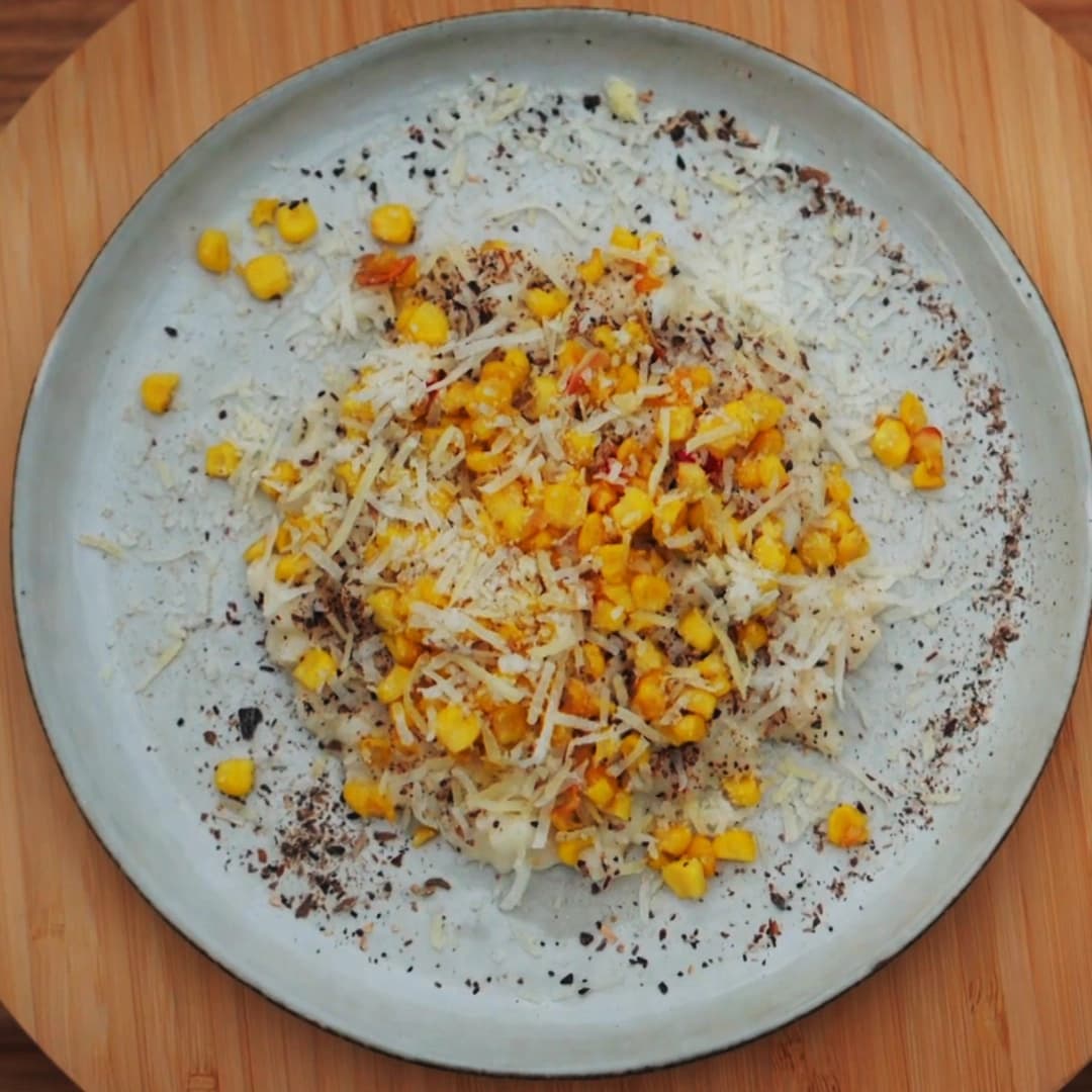 Corn and Cheese med trattkantareller