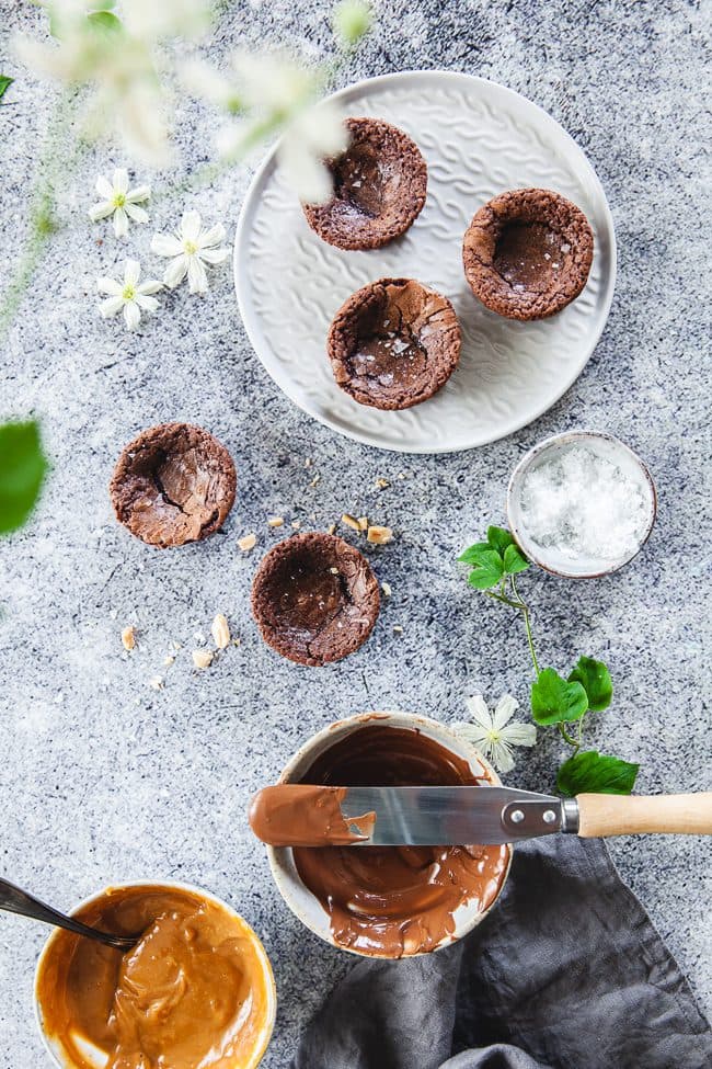 Kladdkaksmuffins fylld med snickers