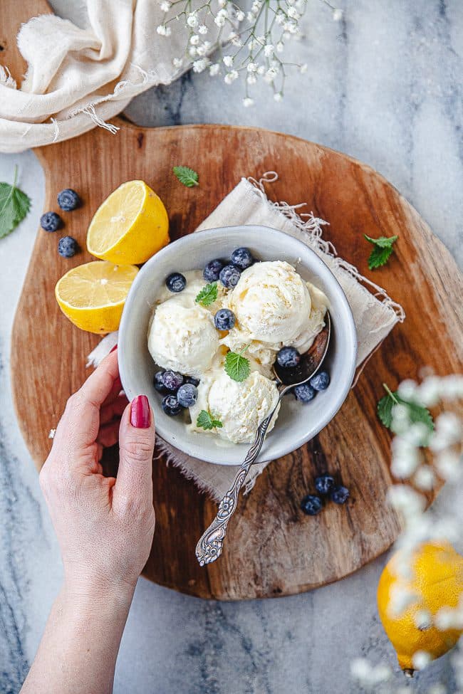 Glass med lemon curd – utan glassmaskin