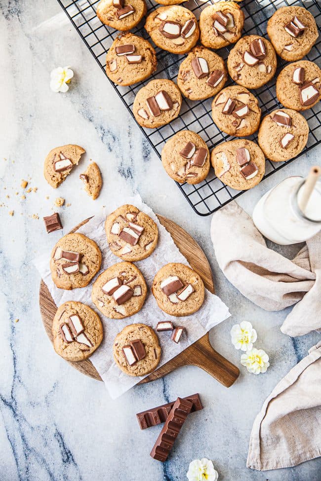 Cookies med Kinder choklad