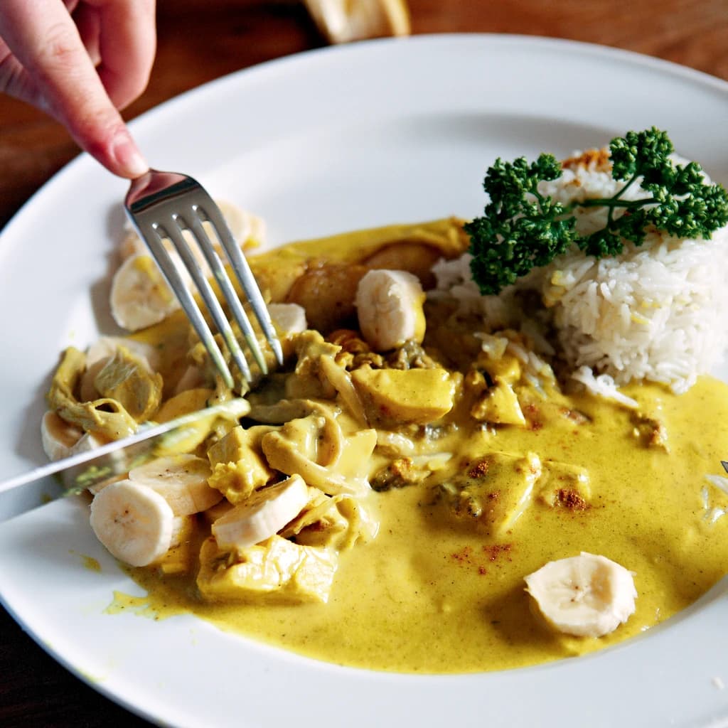 Kyckling i currysås