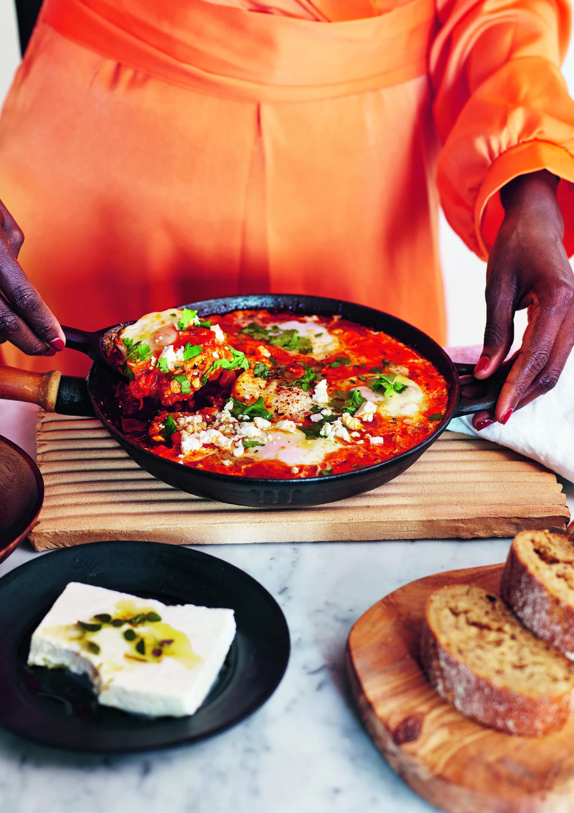 Pocherade ägg i tomatsås från Tunisien