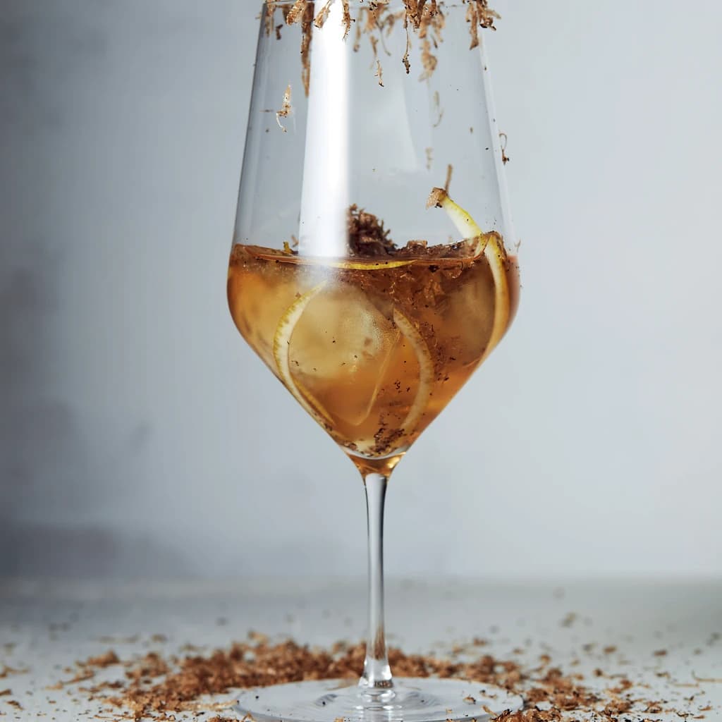 Råjuice på jordärtskocka med sherry och tryffel