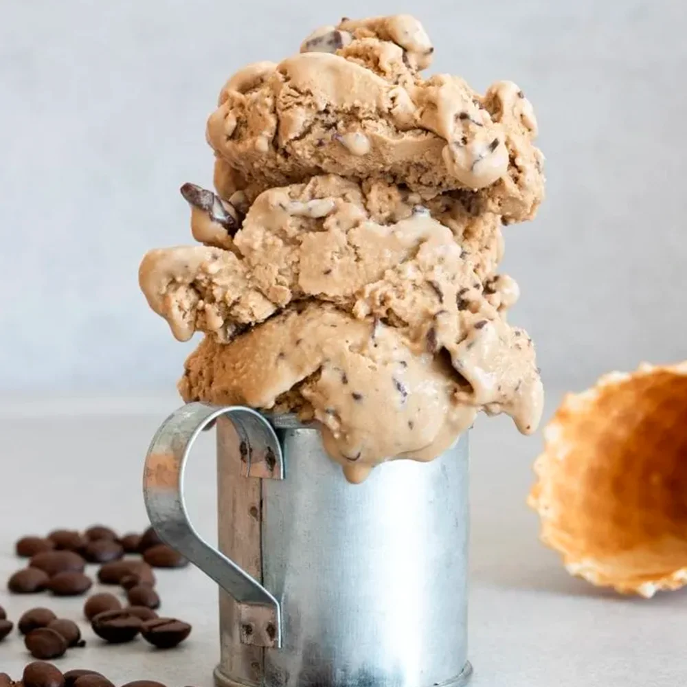 Kaffe- och stracciatella-glass