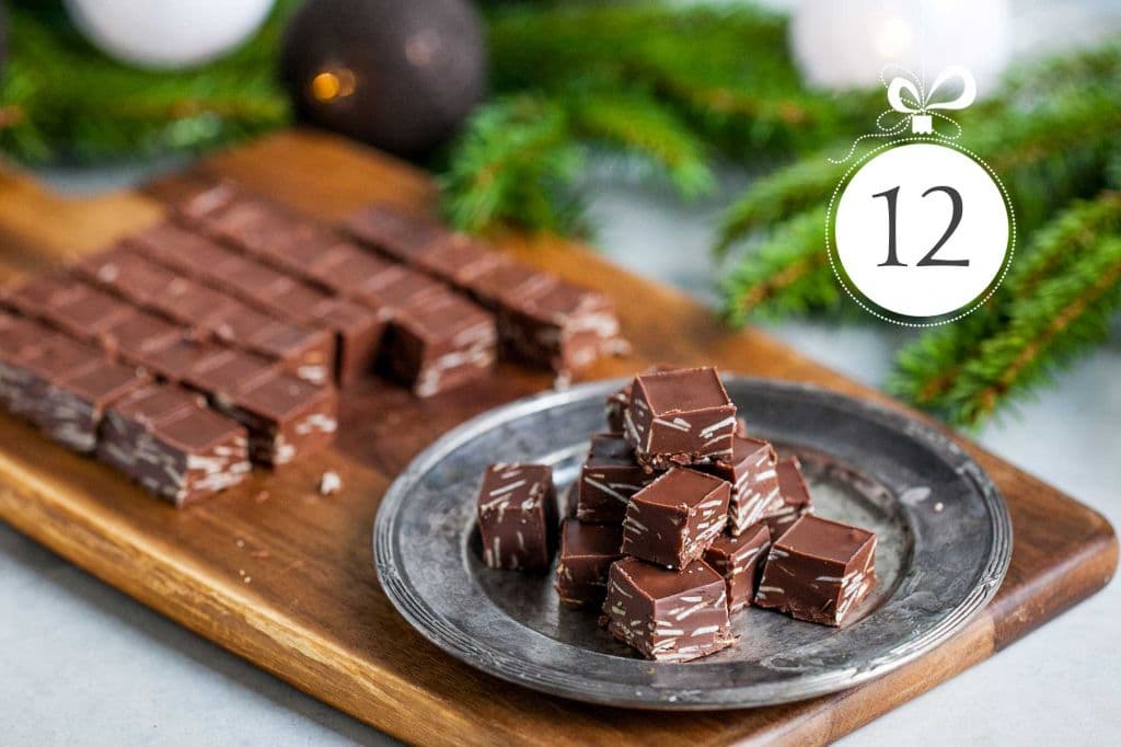 Wienernougat med mörk choklad