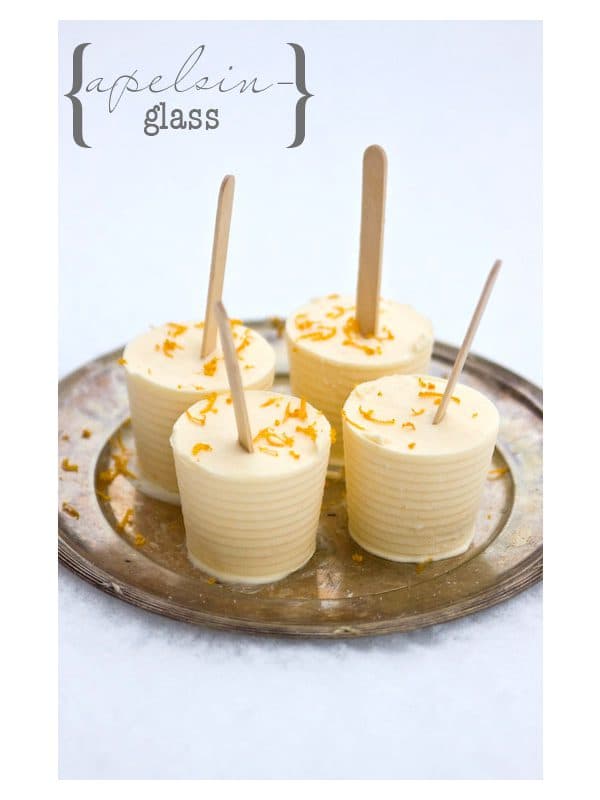 Apelsinglass utan glassmaskin