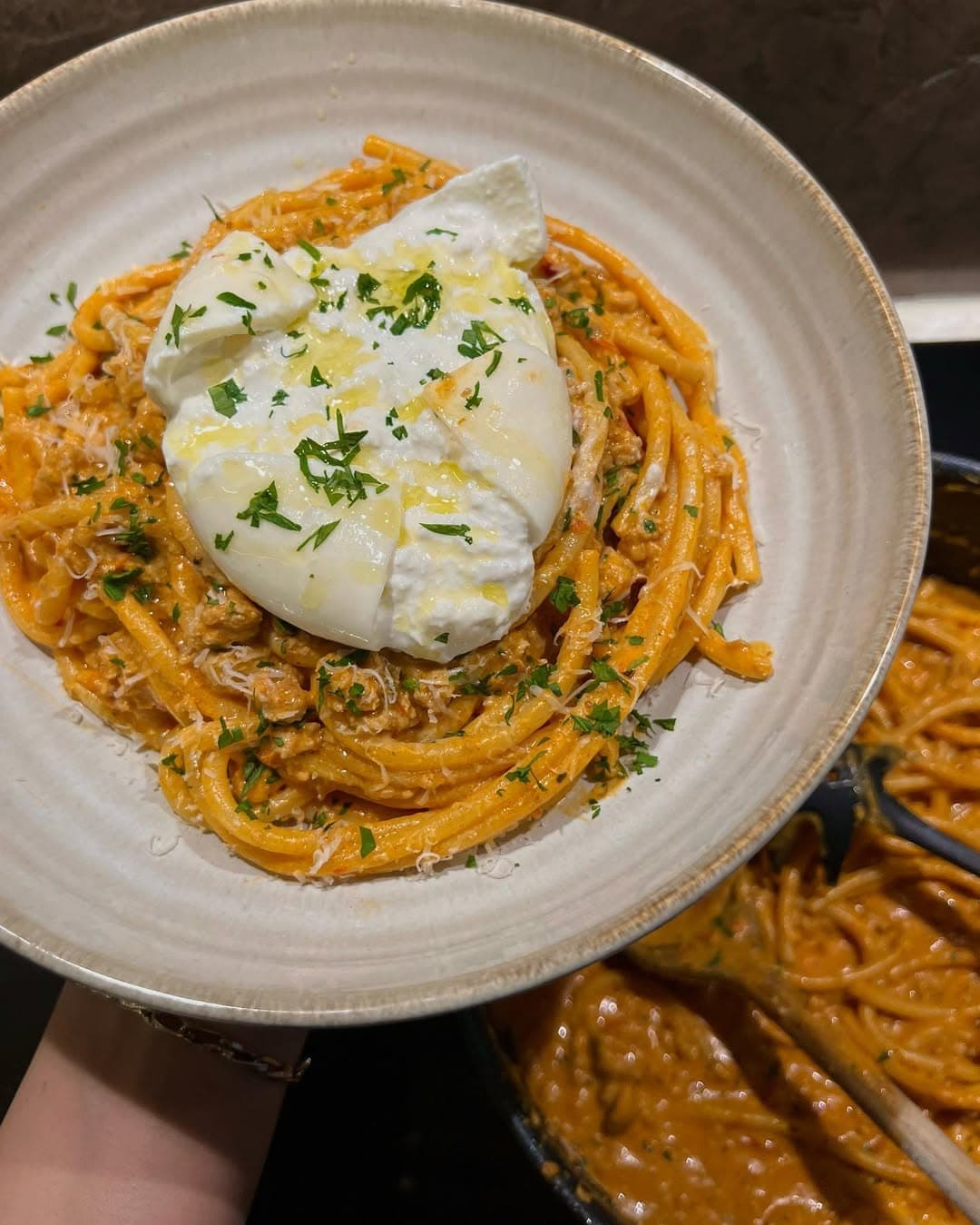 Kycklingpasta Med Spicy Sauce