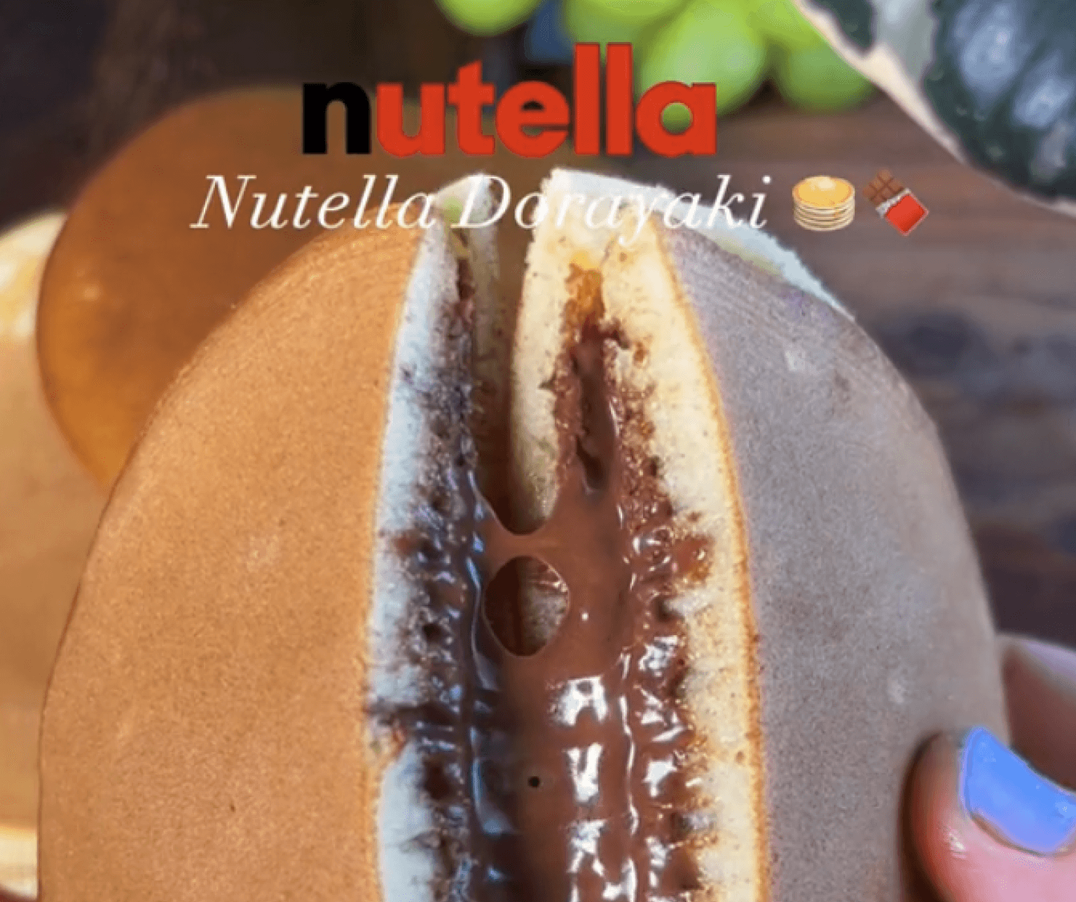 Japanska Dorayaki med Nutellafyllning