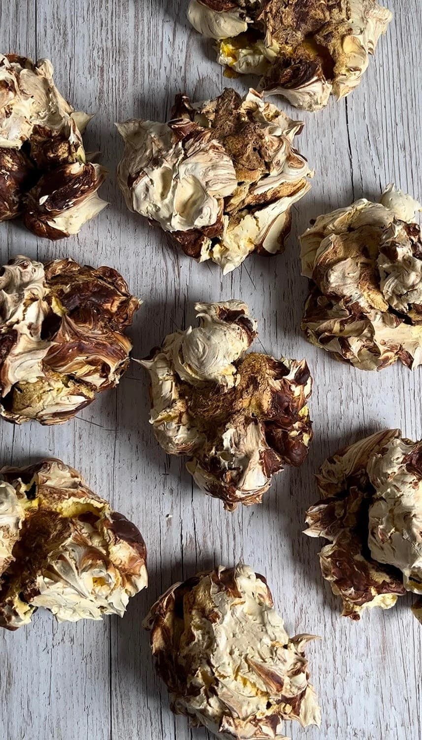 Saffransmaränger med choklad