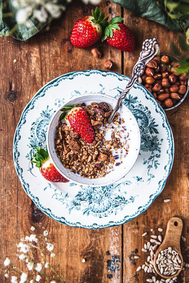 Granola med äpple och kanel