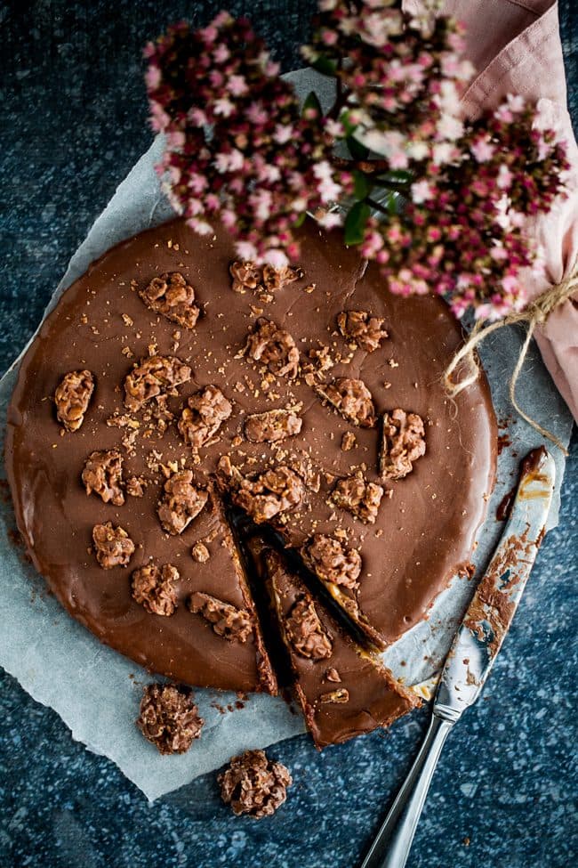 Kladdkaka med kola och dumle