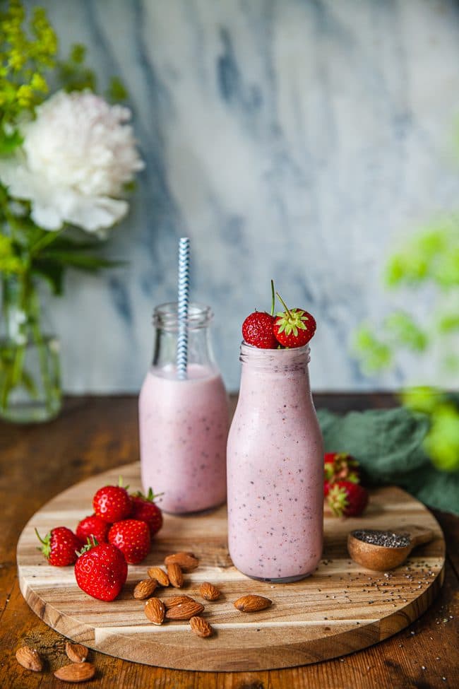 Somrig smoothie med fibrer och protein