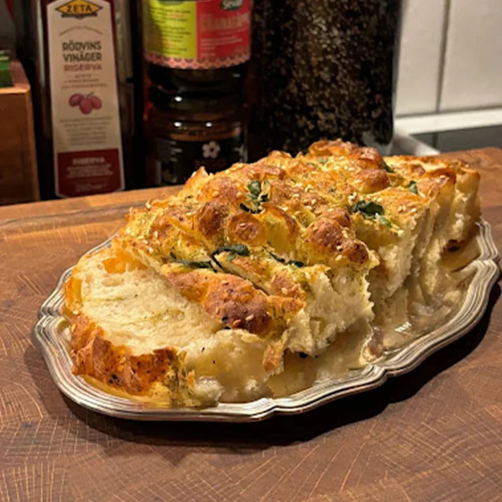 Nattjäst zaatar focaccia med oregano