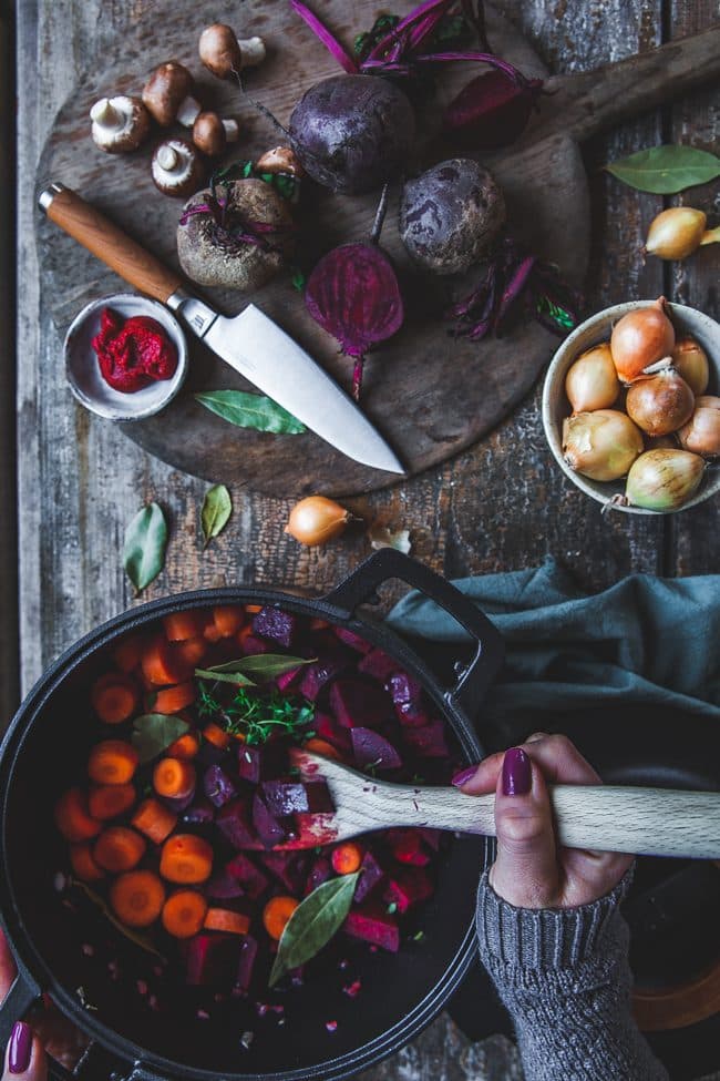 Rödbetsbourguignon