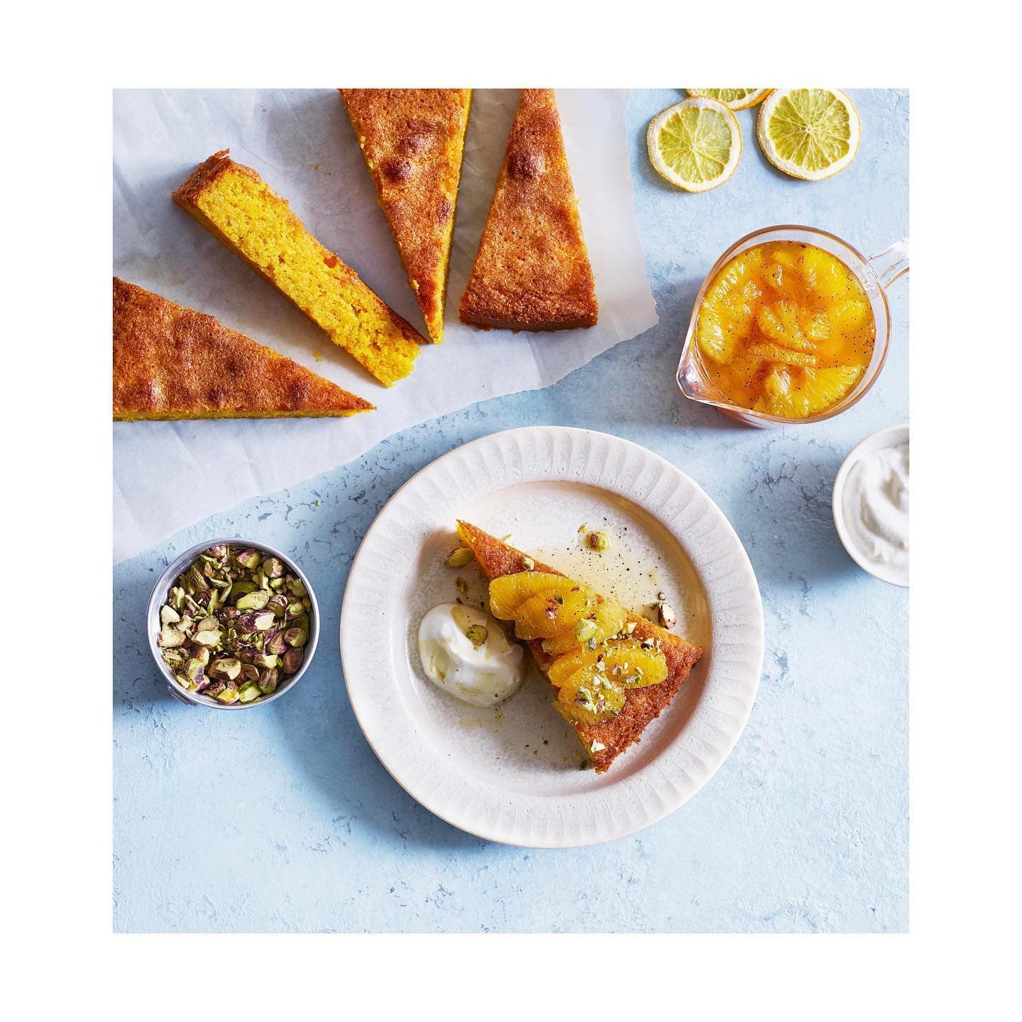 Saffranskaka med mandel och polenta