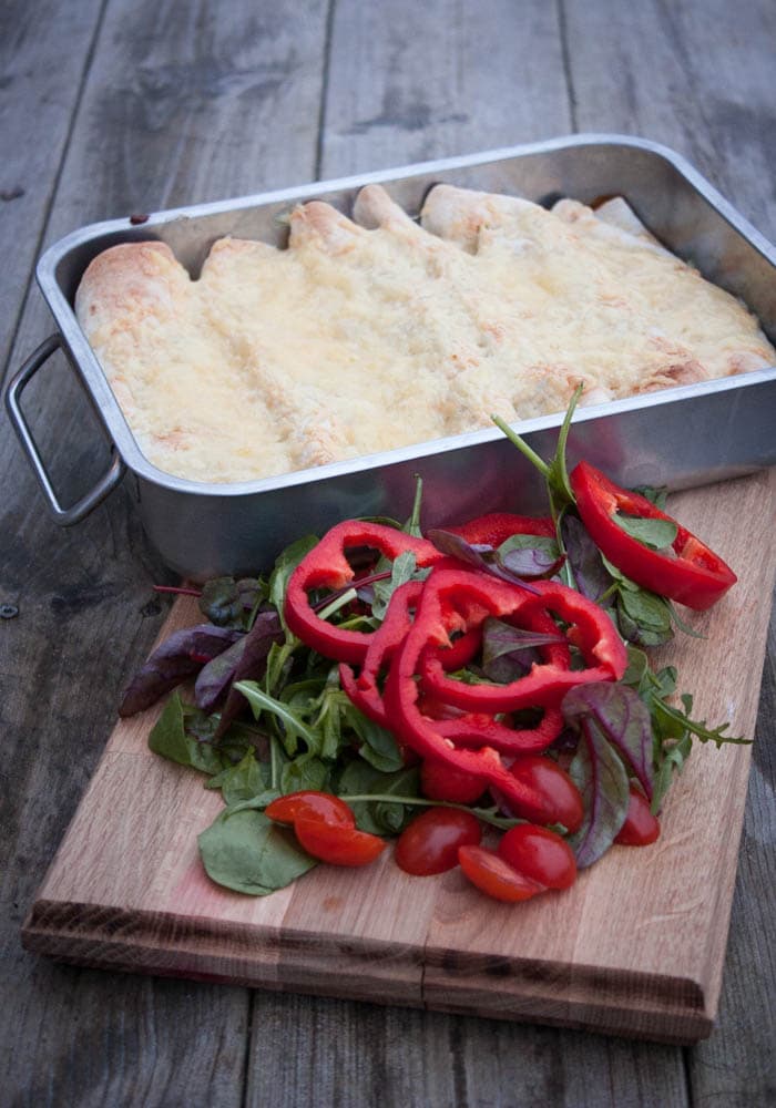 Enchiladas med pulled chicken