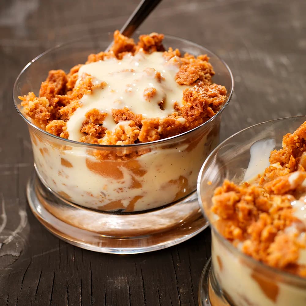 Äppeltrifle med smul