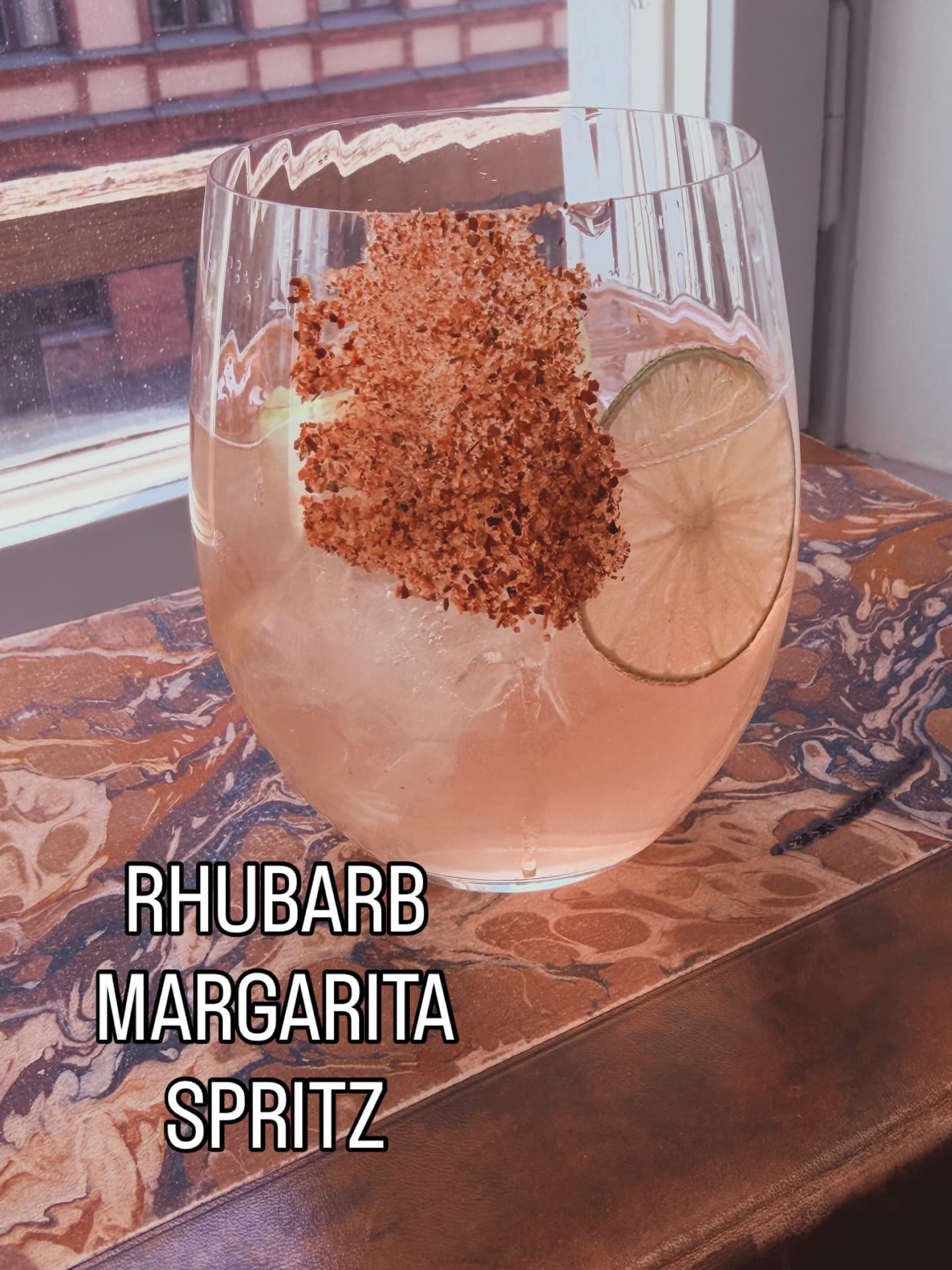Rhubarb Margarita Spritz