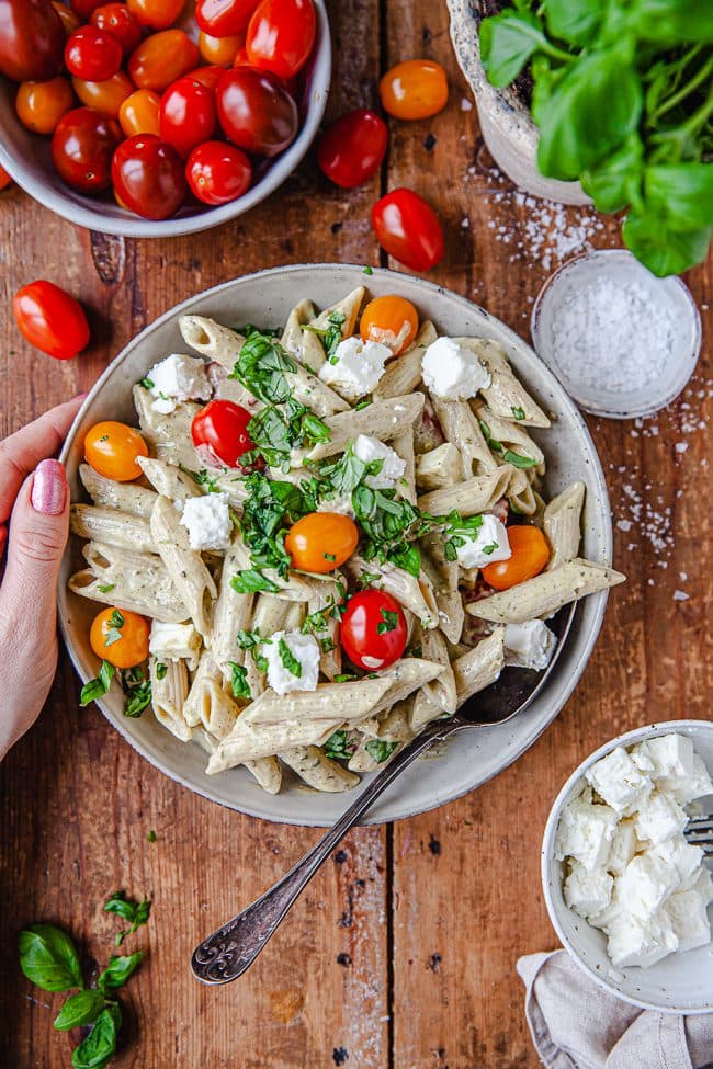 Pestopasta med fetaost