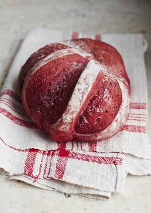 Rosa rödbetsbröd