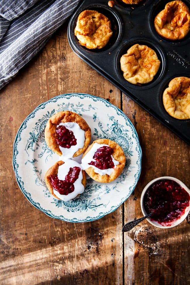 Pannkaksmuffins på kikärtsmjöl