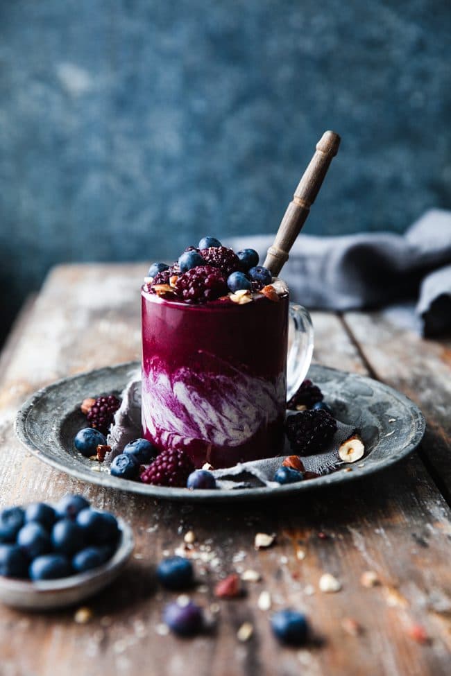Blåbärssmoothie med kokosswirl