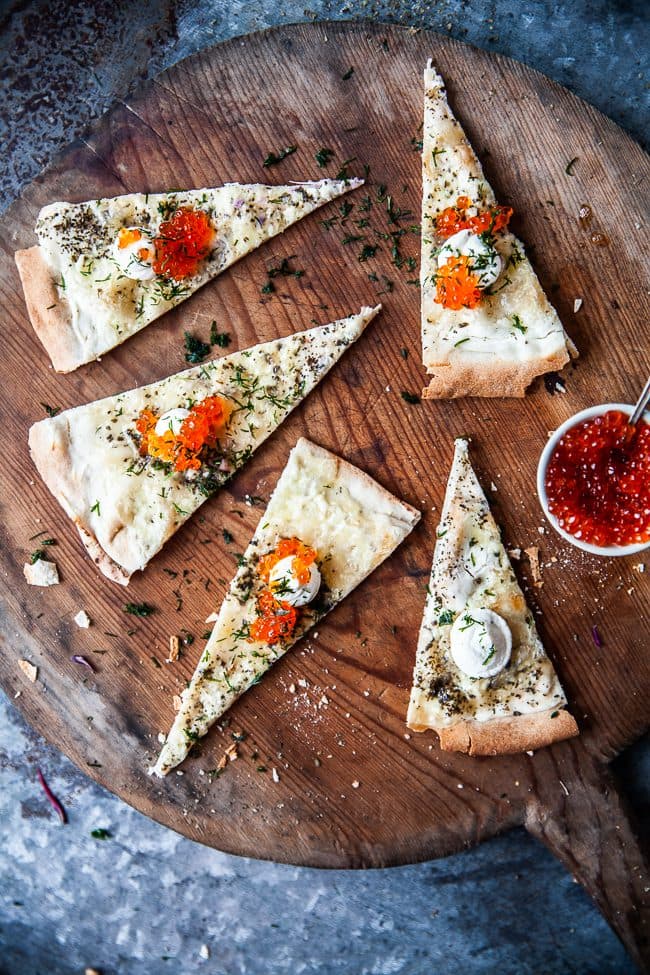 Pizza bianco med smetana och rom